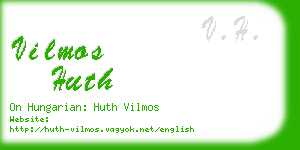 vilmos huth business card
